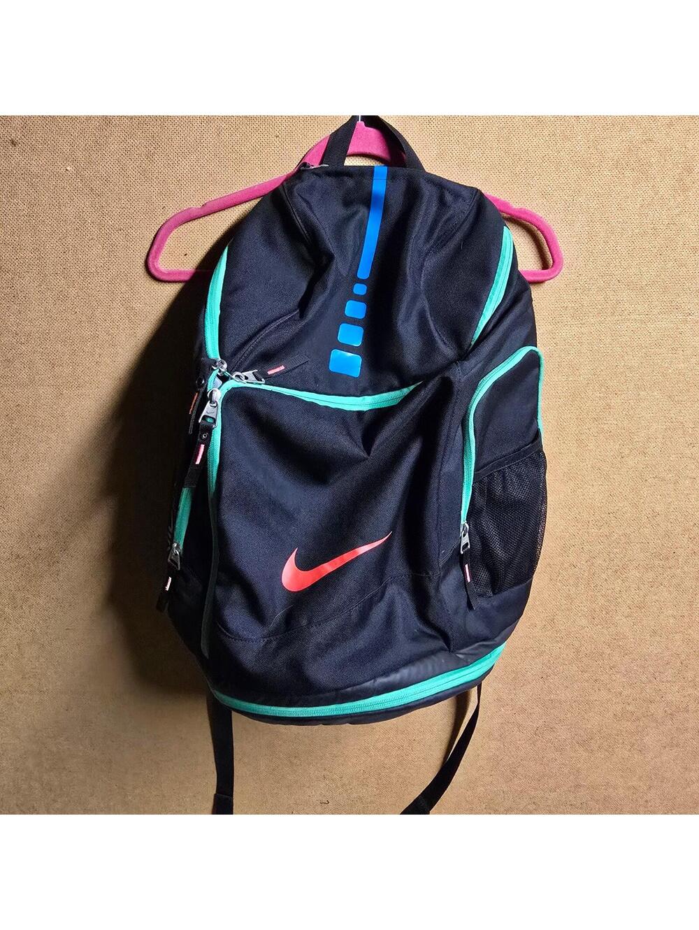 Nike Hoops Elite Max Air Team Tri Zip Basketball Backpack Black Green Blue Red